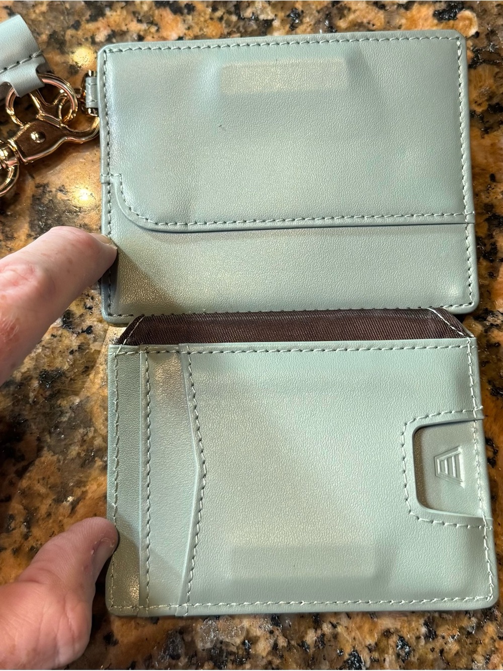 Andar The Denner 2 Leather Wristlet Card and Chapstick Holder - Picture 2 of 9